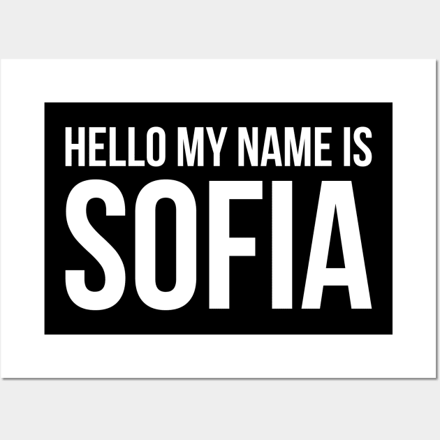 Hello my name is sofia Wall Art by Monosshop